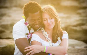 Hawaii Sunset Wedding Paradise Cove Beach